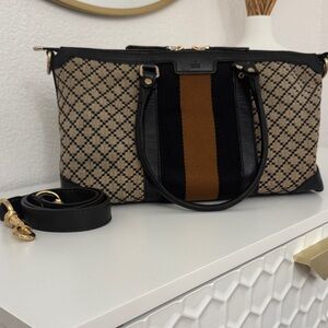 Gucci Diamanté Black and Brown Women's Bag